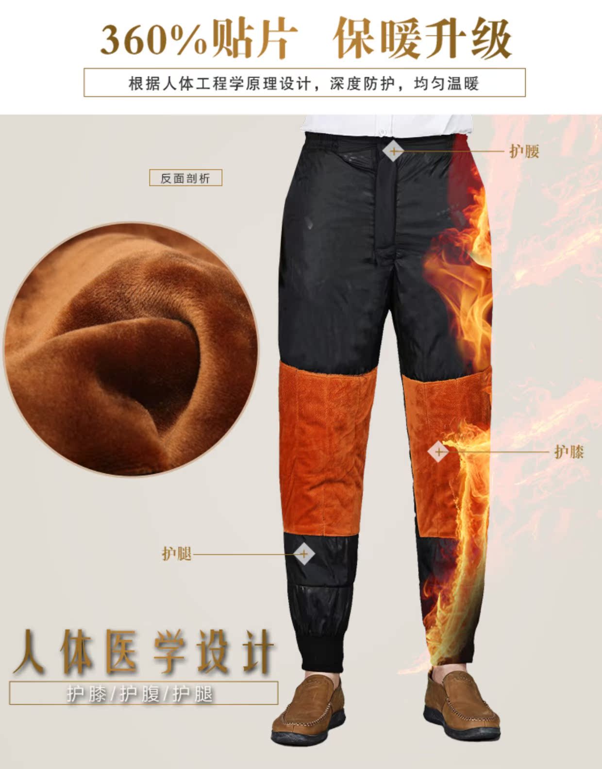 Người cao tuổi xuống quần cho nam và nữ mặc quần siêu rộng size lớn 200 pounds người béo eo cao quần lót dày cộng với phân bón thời trang big size