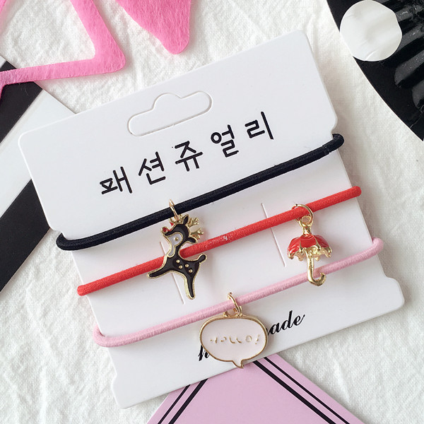 Hàn Quốc Trang sức Harajuku Dễ thương vòng tóc mặt dây chuyền tóc set mềm trái cây dễ thương dễ thương dây tóc kẹo kẹo phụ kiện tóc - Phụ kiện tóc kẹp phồng chân tóc