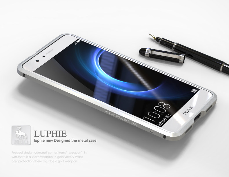 Luphie Blade Sword Slim Light Aluminum Bumper Metal Shell Case for Huawei Honor V8