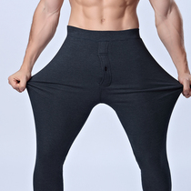 Mens hot skin soothing fever fiber thickened and velvet warm pants slim leggings mens single autumn wool pants
