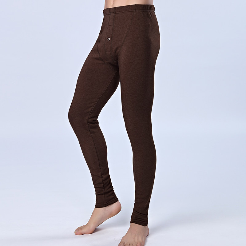 Sanitary pants Body Wear Youth Mill Gross Heat Storage Sanitary Pants Fever Fiber Mill Wool Warm Pants Men's Autumn Winter Hitch Tight Fit Pants Tight