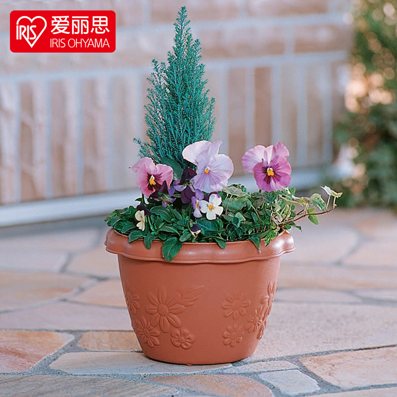 IRISIRIS FLOWL Corrugated Round Succulents Flower Pot Plastic Medium Bowl Flower Pot No 4~14