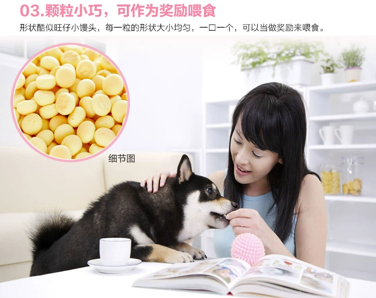 Alice IRIS thú cưng ăn nhẹ bánh quy chó mol sữa hương vị chó nhỏ huấn luyện chó ngoài hôi miệng BPC450 - Đồ ăn vặt cho chó do an cho cho