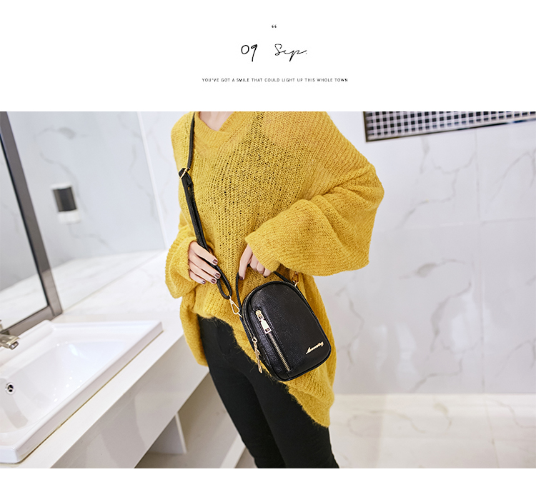Mini điện thoại di động túi đeo vai nữ đeo chéo túi nhỏ 2018 thời trang mới hoang dã 7 phiên bản Hàn Quốc của ví thủy triều túi đeo chéo