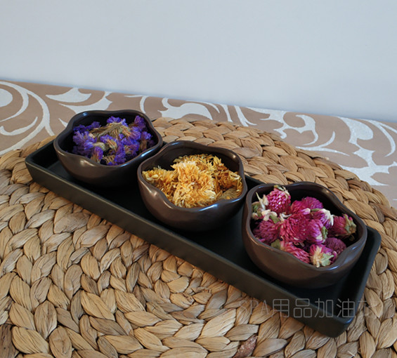 Incense Hydrotherapy Spa Supplies Deployment Tool Thai Tray Ceramic Ware Essential Oil Dish Spa Dish Bowl-Taobao
