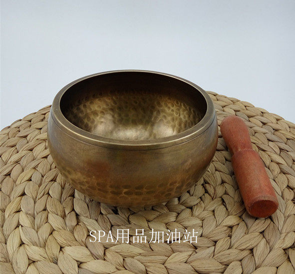 Декоративная чаша spa用品 纯铜金钵盂 佛音碗 梵音碗 转经碗  口径11cm  手工敲制