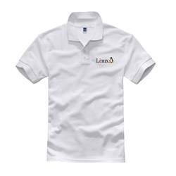 LINUX programmer men's collared POLO shirt lapel short-sleeved shirt new spring artificial intelligence summer clothes for men