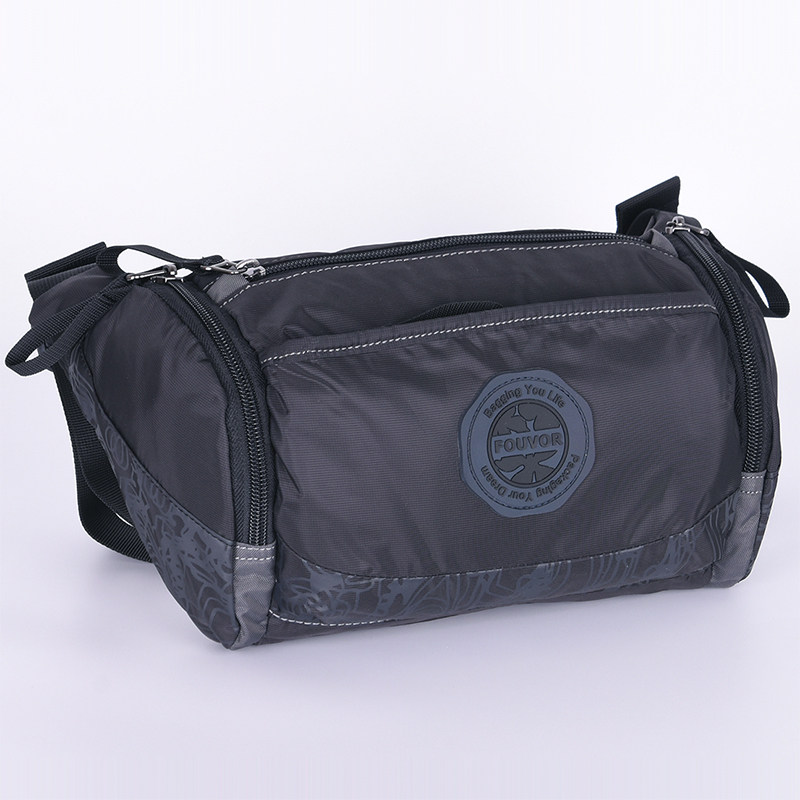 2022 new men's waist satchel large capacity Korean version multifunction canvas casual waterproof pitched shoulder satchel purse