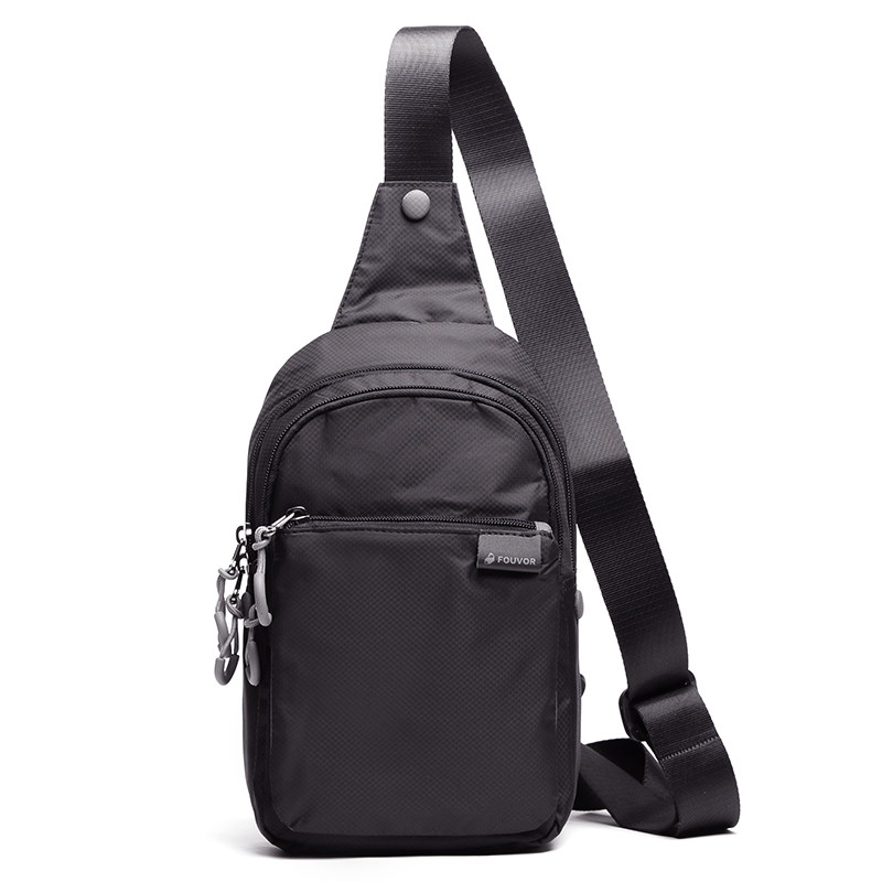 Chest bag male Han version Damp Waterproof Nylon Cloth Bag Chest Front Bag Single Shoulder Inclined Satchel Bag Casual small Shoulder Bag Woman New