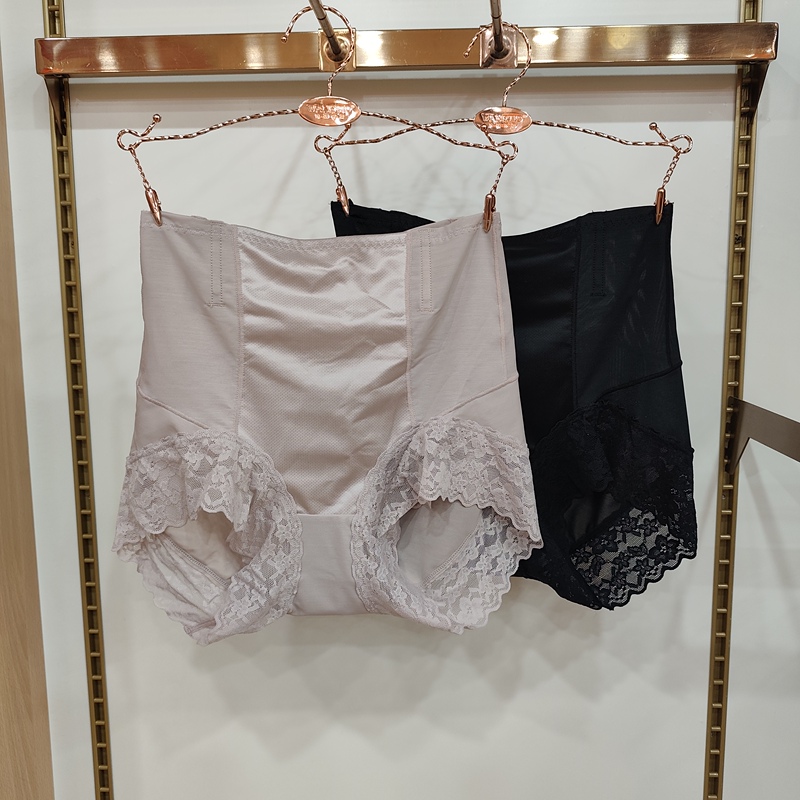 Winnie Body Sculpting Wn8564 Hyaluronic Acid Thin Mid-Waist Triangle Tummy Control Butt Lifting Pants Warm Palace Lace Panties