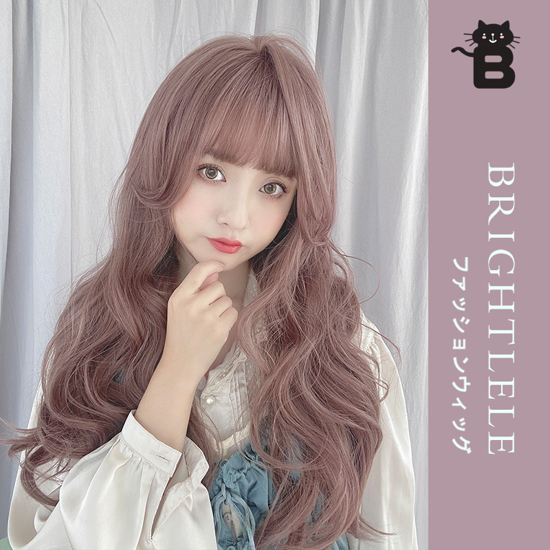 Angel Wings Bangs Wig Original Design Long Hair Big Curls Big Waves Face-Shaping Realistic Wig for Women