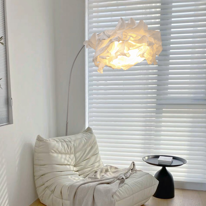 Atmospheric Floor Lamp, Cream Style Living Room Atmosphere, Paper Art Diy, Internet-Famous Cloud, Bedroom Fishing Mood Standing Lamp