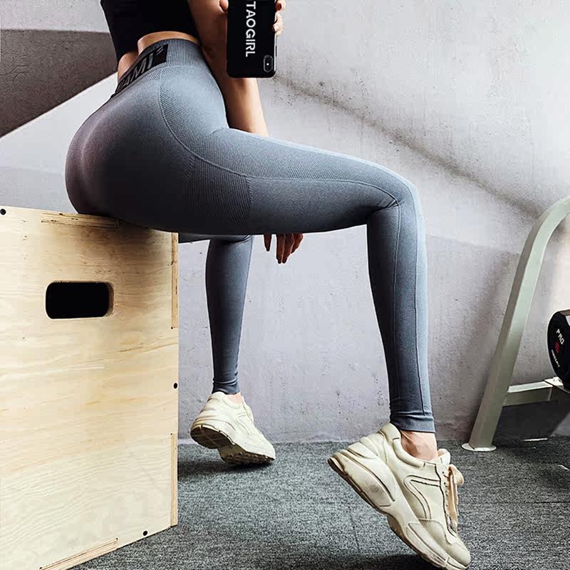 High Waist Yoga Pants Woman Tight Close-up Fitness Pants Lift Hip Sports Pants Speed Dry Fitness Clothing Net Red Tight Pants Autumn Winter