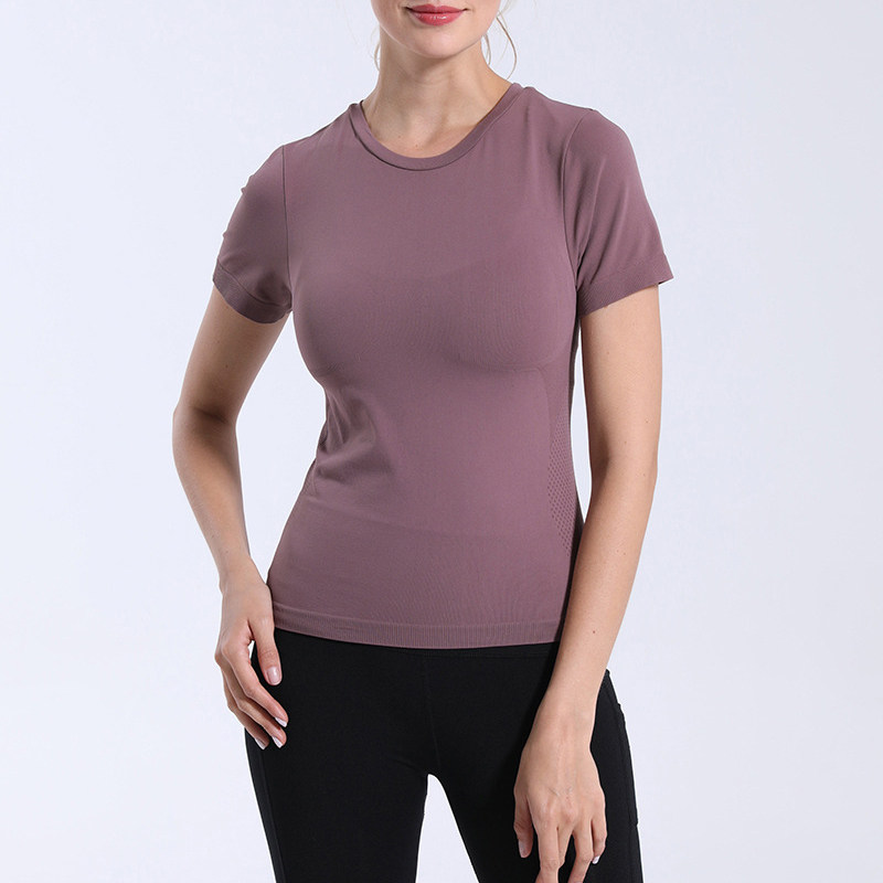 Fitness Suit Woman Short Sleeve Speed Dry Jersey Woman Tight Net Red Sports Blouse Running T-shirt Sexy Summer Yoga Wear