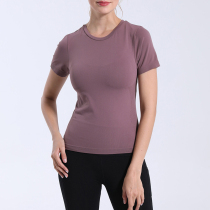 Fitness clothes womens short sleeve quick-drying clothes womens tight net red sports shirt running T-shirt sexy summer yoga wear thin