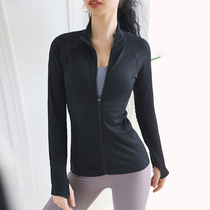 Fitness clothing womens long-sleeved tights training fitness clothing yoga clothing top running fitness yoga sports jacket spring