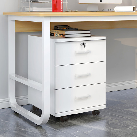 File Cabinet, Office Small Cabinet, Storage Cabinet with Lockable Drawers, Mobile Storage Cabinet with Wheels, Under-Desk Low Cabinet, Storage Cabinet