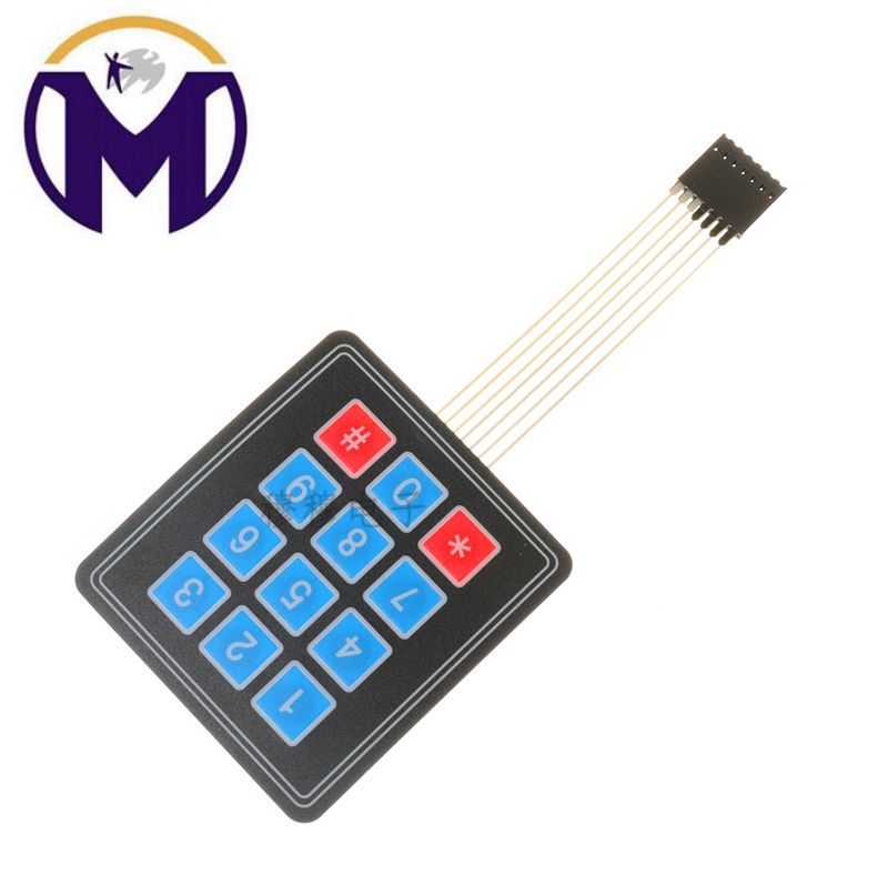 3 * 4 matrix keyboard thin film switch single wafer extension keyboard keyboard control panel 3x4 light touch