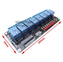 Single chip 8-way relay expansion board relay module for 8-way relay