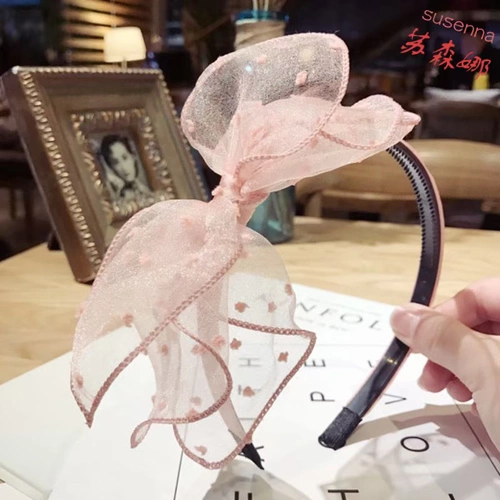 Заколка для волос с бантиком, черный ободок, шпильки для волос, универсальный зубчатый нескользящий аксессуар для волос, Южная Корея, простой и элегантный дизайн