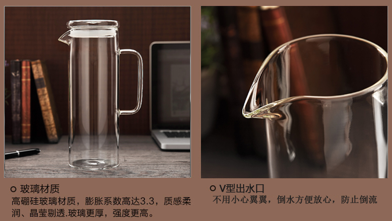 Ly nước lạnh cốc nước nóng nhà chai nước lạnh nhiệt độ cao chống cháy nổ công suất lớn đặt bình lớn - Tách bình giữ nhiệt 1 lít