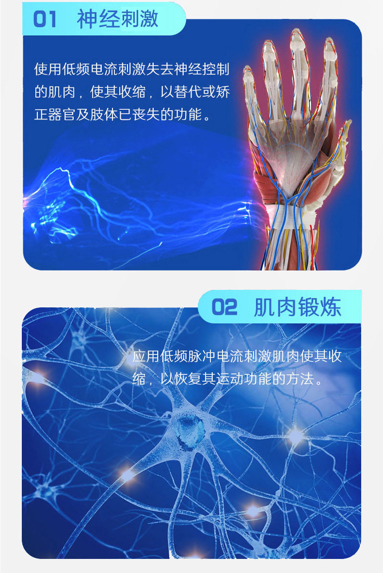 ems微电流穿戴健身仪 手部按摩贴微电流脉冲ems迷你电疗仪脖子胳膊腿背部穴位刺激充电 Wolk wook