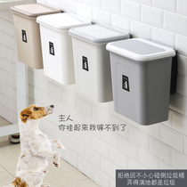 Home kitchen creative with lid desktop paper basket wall-mounted small wall storage trash can toilet pull tube