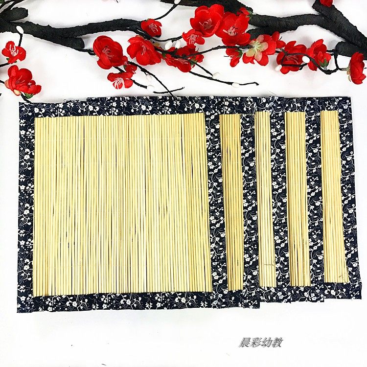 Kindergarten wall decoration Wall blue and white porcelain environment decoration materials Chinese style national creative bamboo hanging charm