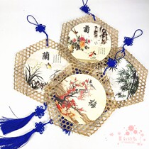 Kindergarten classroom corridor creative materials bamboo Chinese ethnic customs plum bamboo chrysanthemum spring summer autumn and winter paper-cut