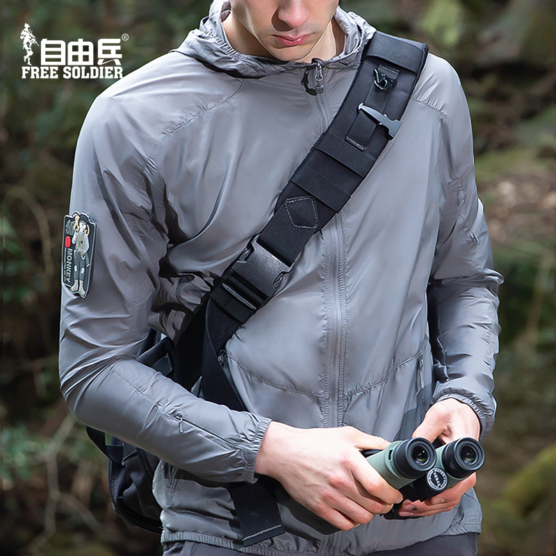 Free soldier ice silk sunscreen clothing Summer anti-UV coat Women's skin windbreaker Ultra-thin breathable men's sunscreen clothing