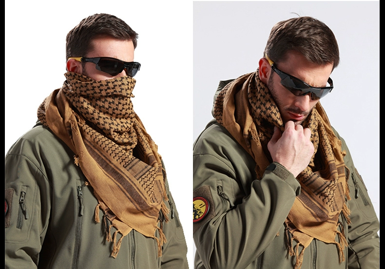 Tự do Thể Thao Ngoài Trời Tactical Scarf Nam Bib Variety Arab Khăn Vuông Ấm Windproof Turban Fan Quân Sự khăn quàng cổ đi phượt