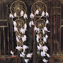 Kindergarten Indian Feather Dream Catcher Aerial Hanging diy Girl Heart Room Hanging Hemp Rope Pendant