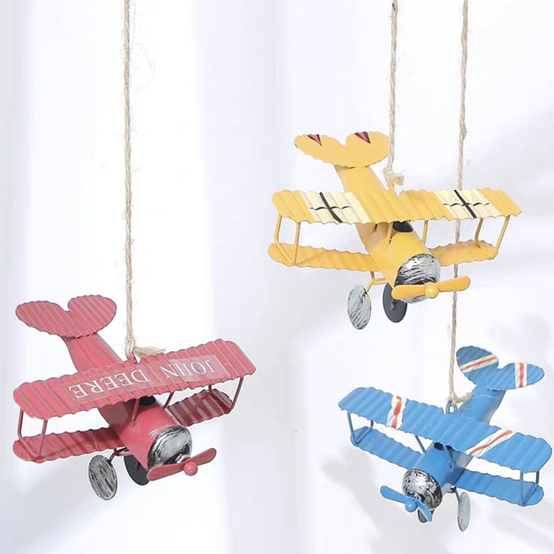 Kindergarten classroom corridor air hanging ornaments retro American iron sheet model ornaments creative