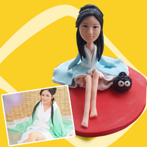 Real-Life soft pottery Doll Doll custom DIY photo clay portrait wax figure clay figure custom doll couple cartoon