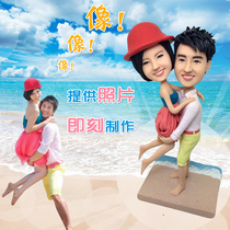 diy clay figurine soft pottery doll custom doll Q version wax doll clay figure Christmas wedding gift