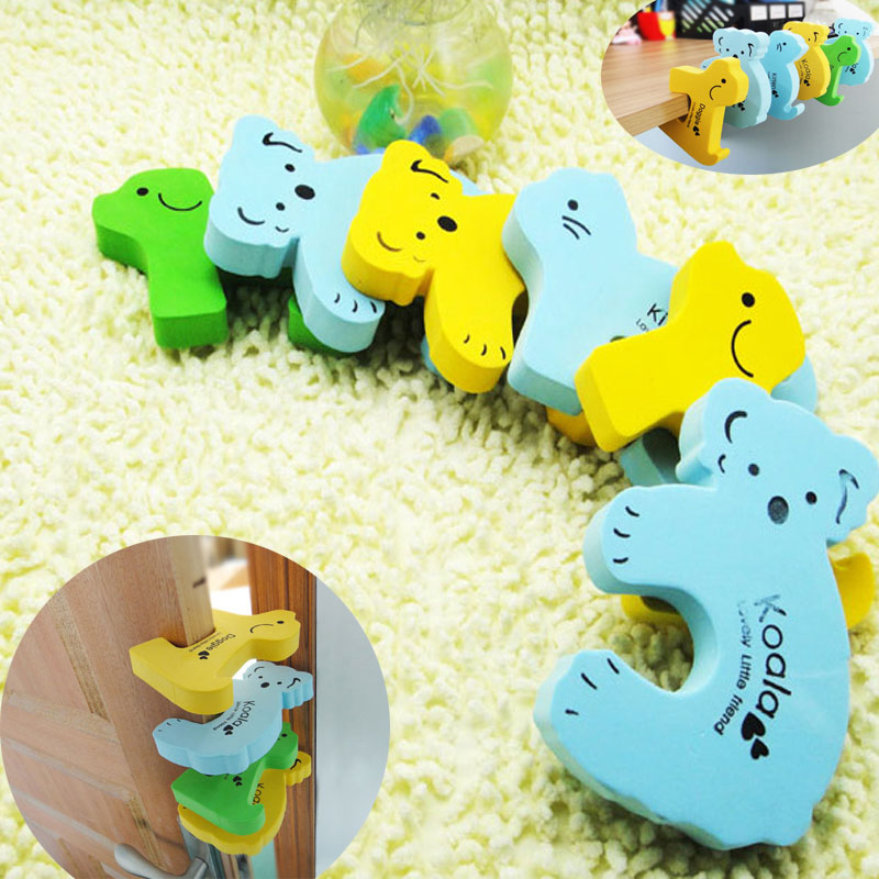 Safety door card baby anti-pinch hand thickened cartoon door card Child safety protection door stopper U-shaped door clip door stopper