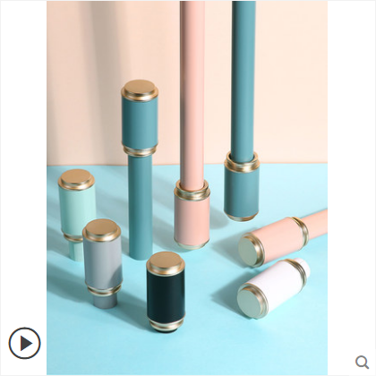 Shanghai free door-to-door installation of curtain rod perforated single rod double rod full set of brackets thickened aluminum alloy art rod
