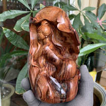 Hainan Yellow Flower Pears Gui People Swing Piece Sea Yellow Figure Sculptures Hand-carved