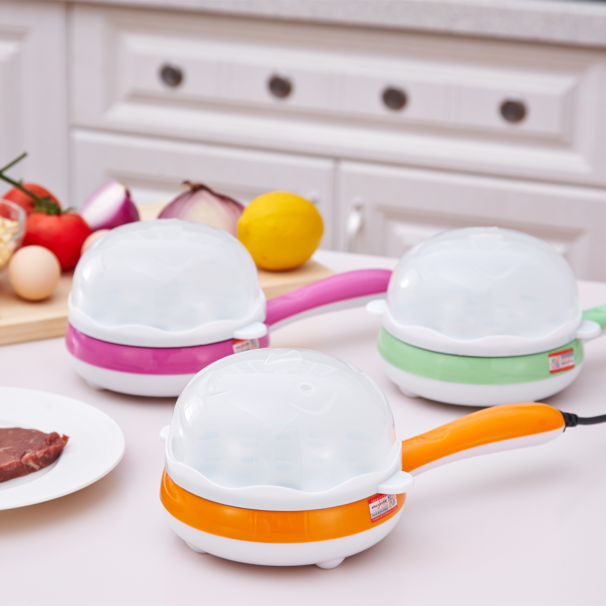 ca nấu mì Omelette nồi cắm tự động tắt nguồn nhân tạo không dính pancake nồi luộc trứng omelette mini đa chức năng nhỏ hộ gia đình - Nồi trứng nồi hấp xôi bằng điện