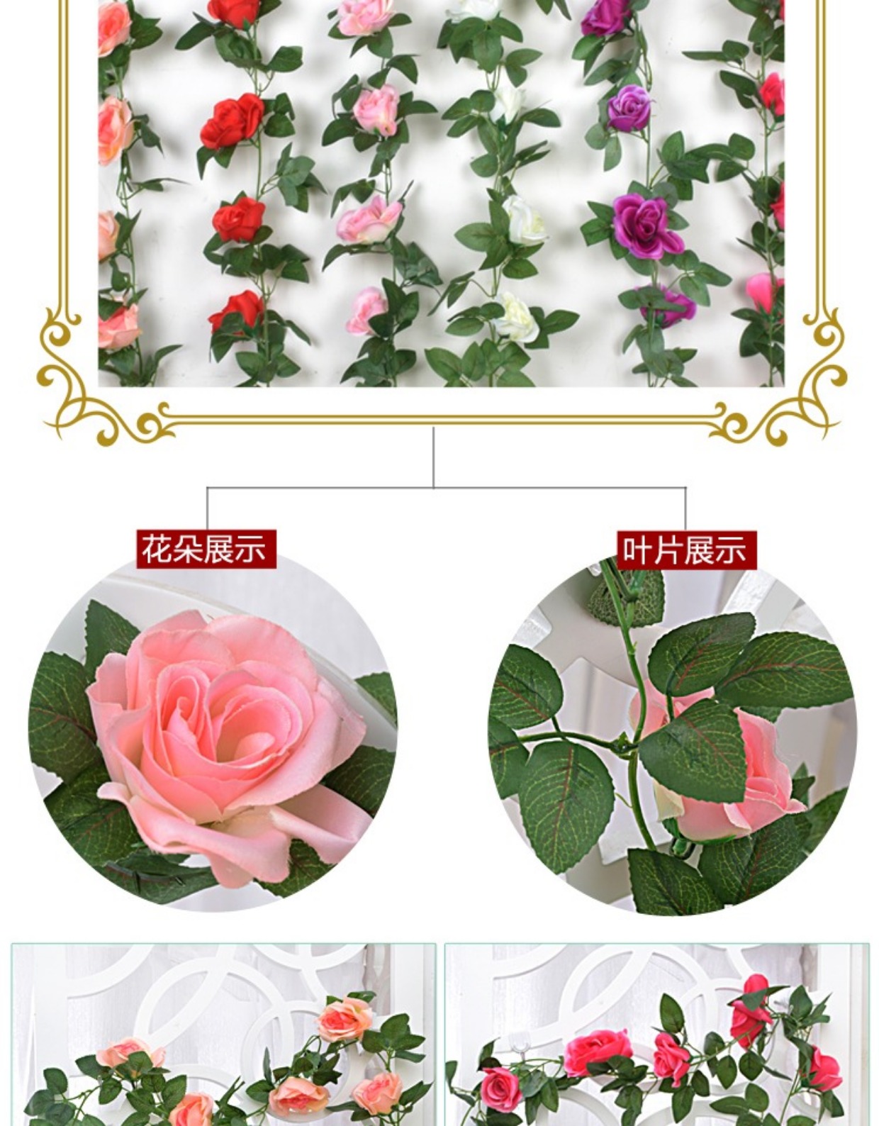 Mô phỏng hoa hồng mây wisteria hoa điều hòa không khí quanh co trang trí nội thất trần nhựa hoa giả cây nho - Hoa nhân tạo / Cây / Trái cây chậu hoa giả để bàn