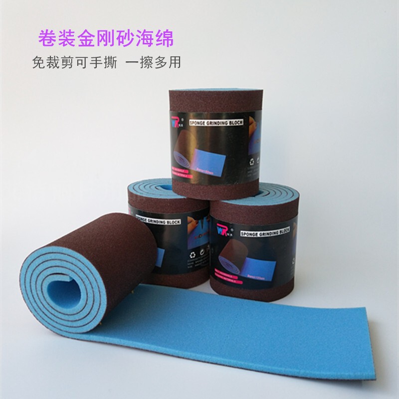 Roll-Packed Emery Sponge for Cleaning Pot Bottoms, Kitchen Stain Remover, Descaling Scrubber, Rust-Removing Magic Sponge