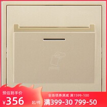 Sky-based plug-in card power minimalist series Pearl silver champagne gold 20A a card card power switch with delay