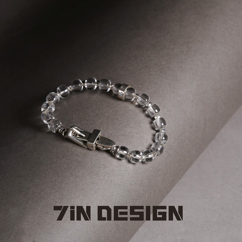 7In【Like a Mirror】Original Niche Designer High-End Natural White Crystal Bracelet 925 Sterling Silver Couple Bracelet 7In【Like a Mirror】Original Niche Designer High-End Natural White Crystal Bracelet 925 Sterling Silver Couple Bracelet