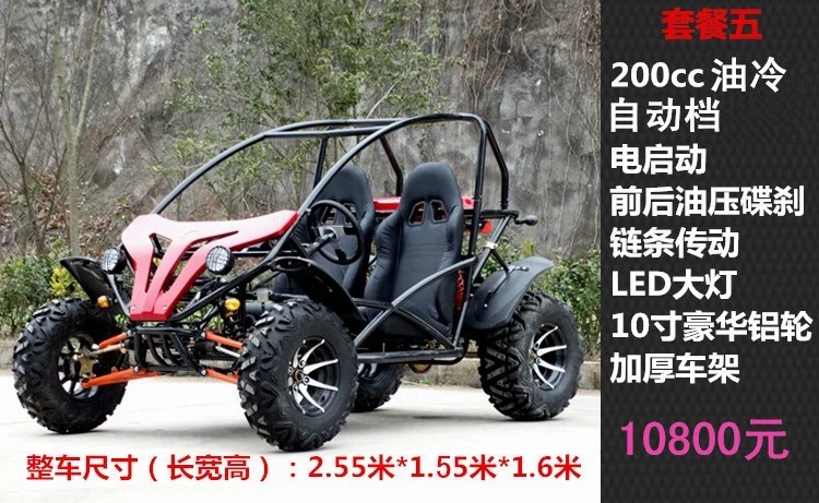 Dành cho người lớn Double Two-seat Kart Bốn bánh Off-road Vehicle Ống thép ATV Xe máy núi Tất cả địa hình ATVUTV