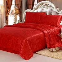 Bông hoa satin chăn đơn mảnh lớn màu đỏ kết hôn mừng Rồng đúp mới 1,8 m bông giường chăn hi - Quilt Covers chăn hơi