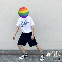 Magicbus artist SEEBIN metropolitan freak skateboarding boys genuine joint perimeter T-shirt fabric bag