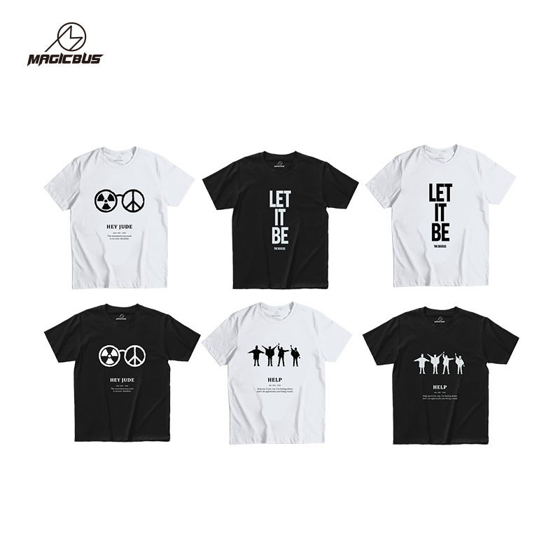 Domestic Officially Licensed the Beatles Tomorrow T-Shirt, Co-Branded by the Beatles, Magicbus