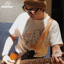MIXMILK × MAGICBUS JOINT LETTER OF AUTHENTIC AUTHORIZATION BAND PERIMETER T-SHIRT SHORT SLEEVE RETRO ROCK