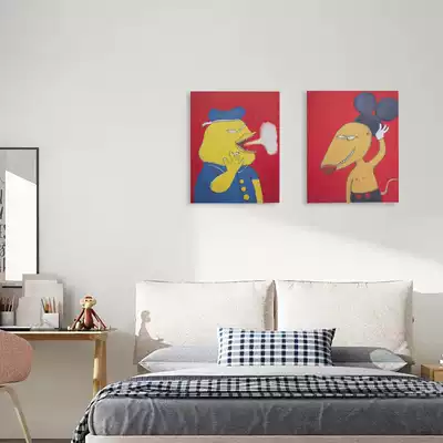 Genuine authorized MAGICBUS New pants band Peng Lei Beihai Monster Art decoration oil painting Mimi and Quack