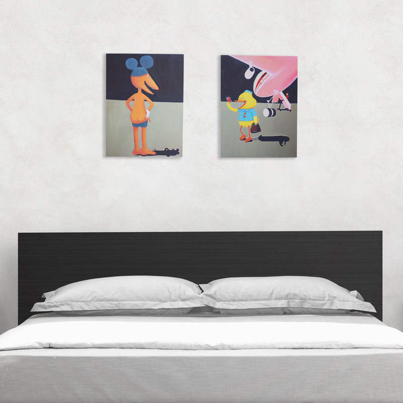 Genuine authorized MAGICBUS new pants band Peng Lei North Sea monster art decoration oil painting airport wooden frame frame